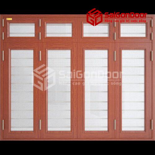 Cửa thép vân gỗ CS4K