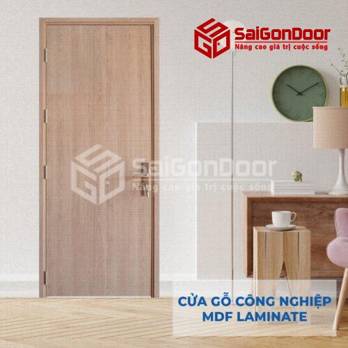 Cửa gỗ MDF laminate P1