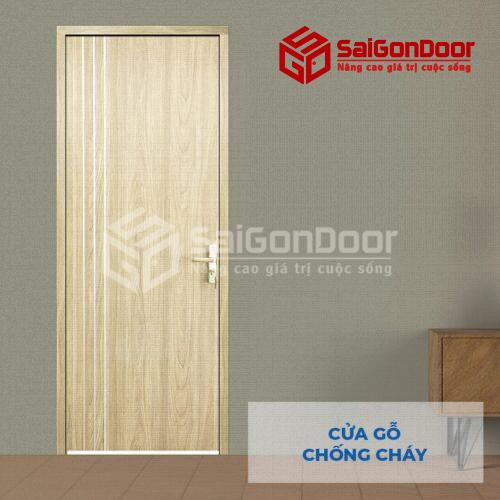 Cửa gỗ chống cháy MDF Laminate P1R2 23029