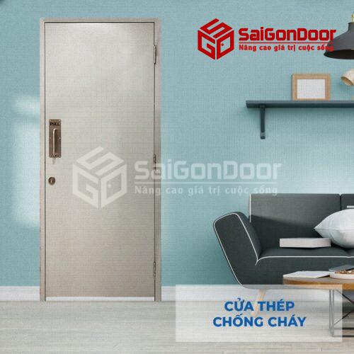 Cửa thép chống cháy P1 xám
