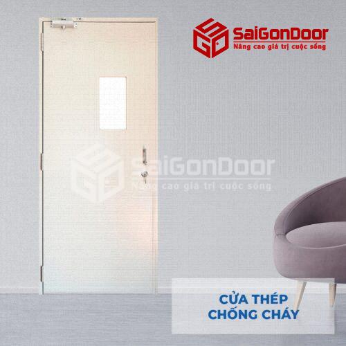 Cửa thép chống cháy P1G1 trang