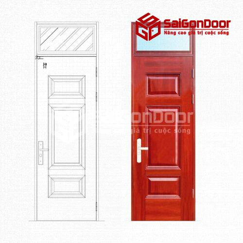 Cửa thép vân gỗ GS1H3-OT