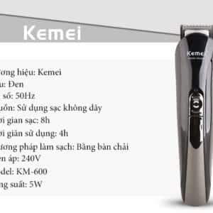 Tông đơ cắt tóc đa năng 6 trong 1 Kemei KM-600 38 - Tong do cat toc da nang 6 trong 1 Kemei KM 600 2