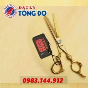 Bộ kéo cắt tỉa tóc KASHO Rồng Vàng Nhật Bản (Tặng Kèm Bao Da Đựng Kéo Cao Cấp + 2 Lược Toniguy) 20 - Keo Kasho Vang 6