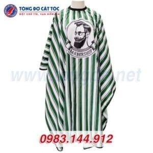 Áo choàng cắt tóc Barber Shop Màu Xanh (A2)