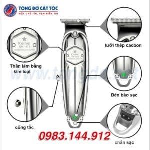 Tông đơ chấn viền chuyên nghiệp Kemei KM-1973 11 - 235dca88e43b2ff7b55d4d381e485b3d