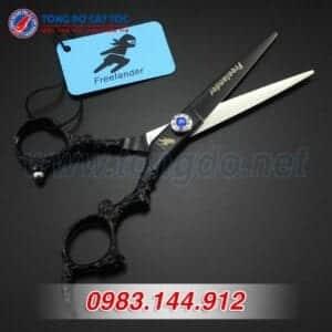 Bộ Kéo Feelander Thép Nhật Tay Rồng Cao Cấp (Tặng Kèm Bao Da Đựng Kéo Cao Cấp + 2 Lược Toniguy) 14 - kéo rồng đen3