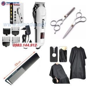 Combo Tông Đơ Cắt Tóc Kemei Km-809A