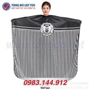 Combo Tông đơ Kemei KM-2600: Tông đơ + kéo cắt + kéo tỉa + áo choàng + lược + 2 kẹp tóc + bao da 12 - ao choang
