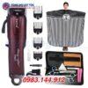 Combo Tông đơ Kemei KM-2600: Tông đơ + kéo cắt + kéo tỉa + áo choàng + lược + 2 kẹp tóc + bao da 19 - combo KM 2600