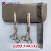 Bộ kéo cắt tóc cao cấp vương miện tay cầm vân rồng 19 - keo vuong mien hong