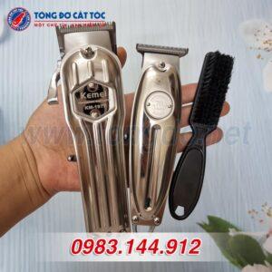Combo tông đơ KM1977, chấn viền KM1949 tặng chổi phủi
