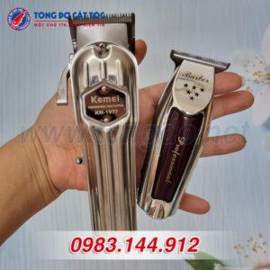 Combo tông đơ Kemei KM1977, chấn viền barber