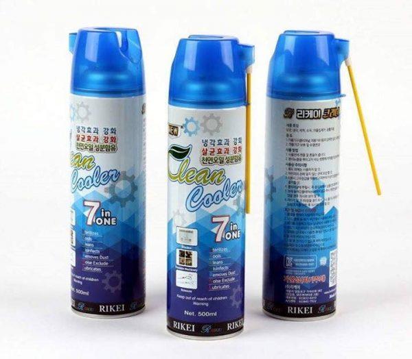 Bình Xịt Làm Mát và Bôi Trơn Lưỡi Tông Đơ Clean Cooler 7 in 1 từ Hàn Quốc - Giải Pháp Toàn Diện cho Salon Tóc 9 - Binh xit lanh clean cooler 3 600x524 1