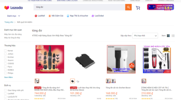 Có Nên Mua Tông Đơ Cắt Tóc Trên Lazada? 37 - tong do cat toc lazada 768x428 1