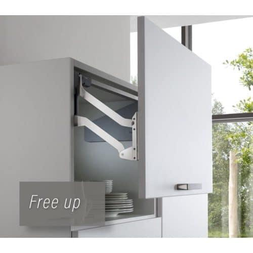 Bộ tay nâng FREE UP Hafele 493.05.792 nắp trắng 3 Ảnh bộ tay nâng FREE UP Hafele 493.05.792 nắp trắng