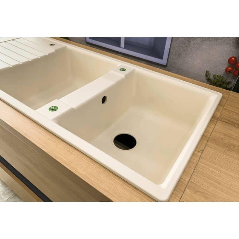 Ảnh chụp bên phải chậu đá Hafele Blancozia 8S 565.76.659 Chậu đá Hafele Blancozia 8S 565.76.659