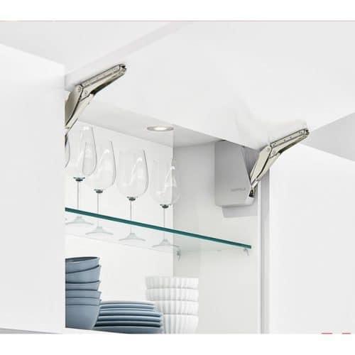 Bộ tay nâng FREE FLAP 1.7 Hafele 493.05.830 nắp xám 4 Ảnh thực tế bộ tay nâng FREE FLAP 1.7 Hafele 493.05.830 nắp xám