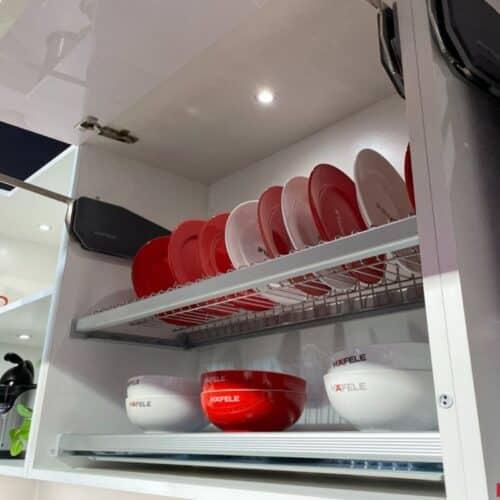 Ảnh thực tế khay up chén đĩa Hafele 544.01.024 inox, 414x263mm