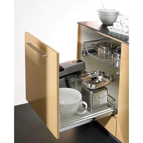 Ảnh thực tế rổ kéo tủ bếp dưới Hafele 540.24.607
