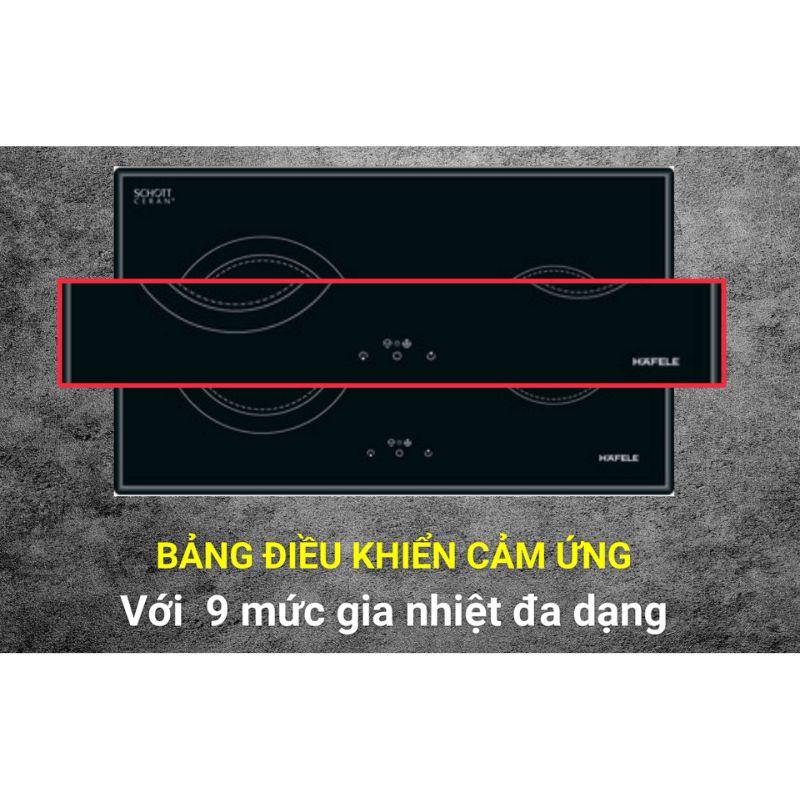 Bảng điều khiển bếp hồng ngoại 2 vùng nấu Hafele HC-R772B 536.01.795 Bảng điều khiển bếp hồng ngoại 2 vùng nấu Hafele HC-R772B 536.01.795