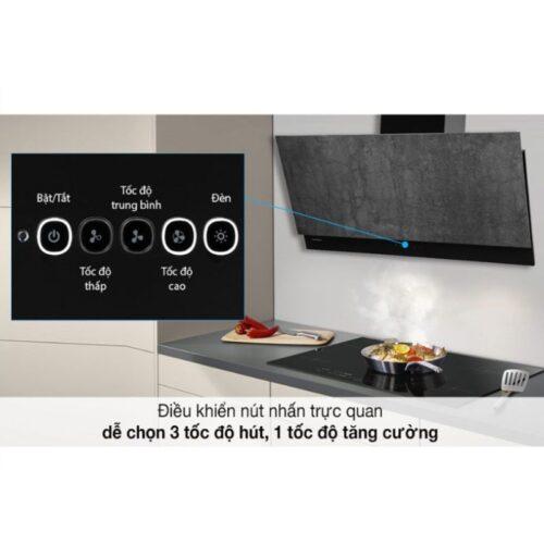 Máy hút mùi gắn tường mặt kính vân Hafele HH-WVS90A 533.86.003 6 Bảng điều khiển Máy hút mùi Hafele HH-WVS90A 533.86.003