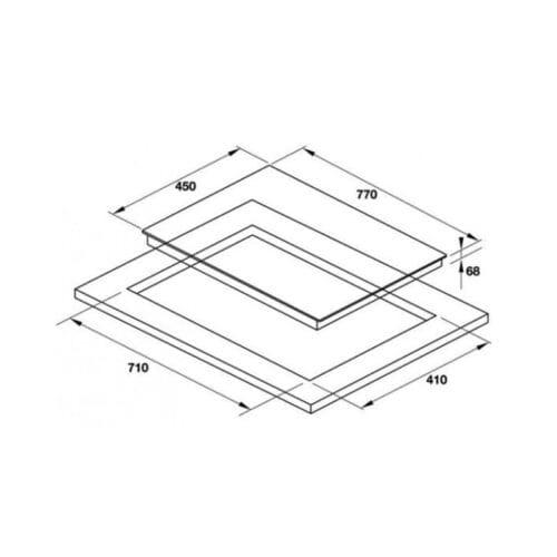 Bếp hồng ngoại 2 vùng nấu Hafele HC-R772B 536.01.795 8 kích thước của Bếp hồng ngoại 2 vùng nấu Hafele HC-R772B 536.01.795