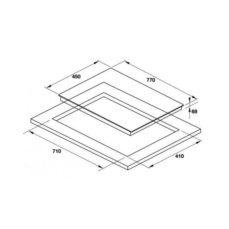 kích thước của Bếp hồng ngoại 2 vùng nấu Hafele HC-R772B 536.01.795 kích thước của Bếp hồng ngoại 2 vùng nấu Hafele HC-R772B 536.01.795