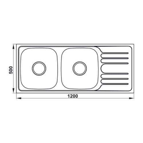 Chậu rửa bát Hafele Claudius HS-SD12050 567.20.513 7 thông số kỹ thuật của Chậu rửa chén bát Hafele Claudius HS-SD12050 567.20.513