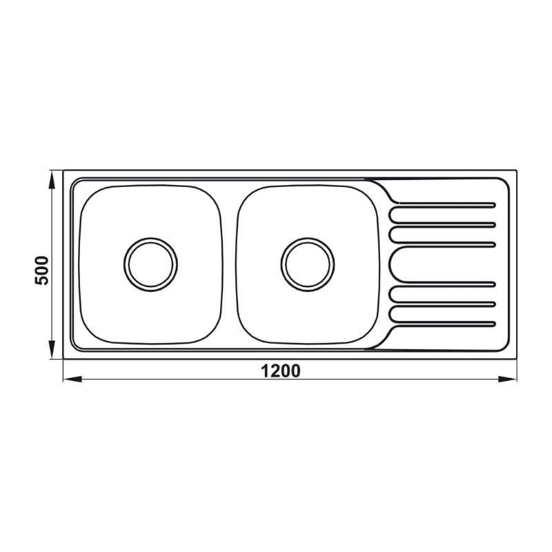 thông số kỹ thuật của Chậu rửa chén bát Hafele Claudius HS-SD12050 567.20.513 thông số kỹ thuật của Chậu rửa chén bát Hafele Claudius HS-SD12050 567.20.513