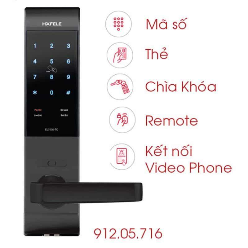 Chức năng Khóa điện tử Hafele EL7500-TC 912.05.716 Chức năng Khóa điện tử Hafele EL7500-TC 912.05.716