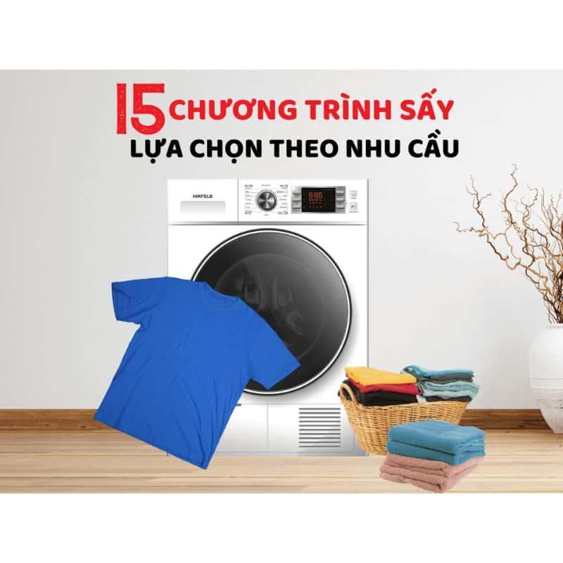 Chương trình sấy máy sấy quần áo Hafele HD F60A 538.91.520 Chương trình sấy máy sấy quần áo Hafele HD F60A 538.91.520