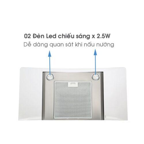 Đèn máy hút khử mùi kính cong Hafele HH WG90B 539.81.185