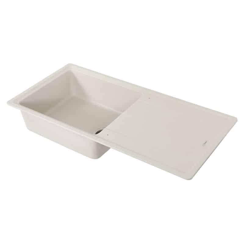 Góc trái chậu rửa bát đá 1 hố Hafele HS20-GED1S60 570.32.830 Chậu rửa bát đá 1 hố Hafele HS20-GED1S60 570.32.830
