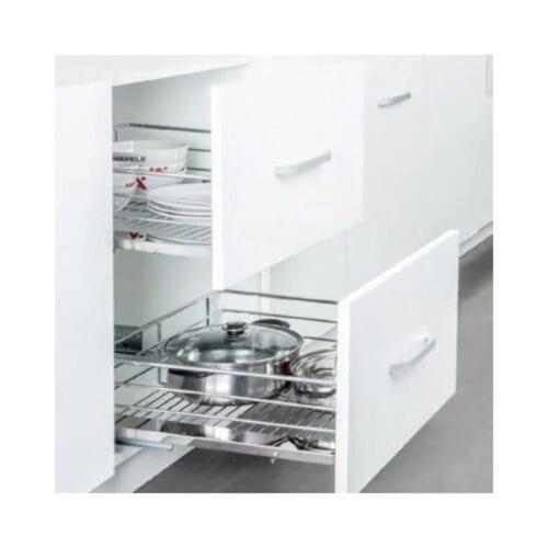 Bộ rổ kéo gắn với cánh Hafele 549.03.141 cho tủ rộng 400mm
