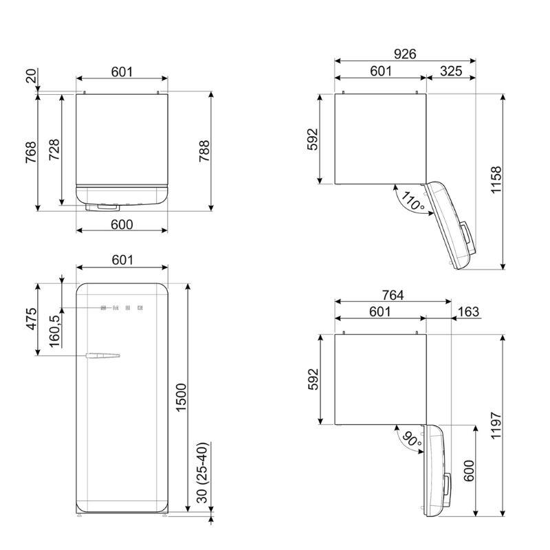 Hình ảnh 2D Häfele Smeg FAB28RRD5 535.14.619 Hình ảnh 2D Häfele Smeg FAB28RRD5 535.14.619