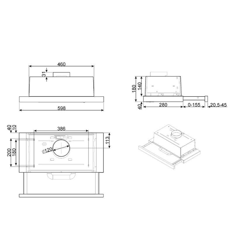 Hình ảnh 2D Häfele Smeg KSET62E 536.84.832 Hình ảnh 2D Häfele Smeg KSET62E 536.84.832