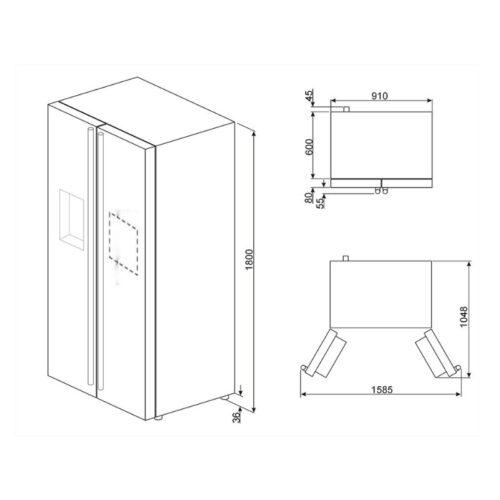 Hình ảnh 3d Häfele Smeg SBS662X 535.14.999