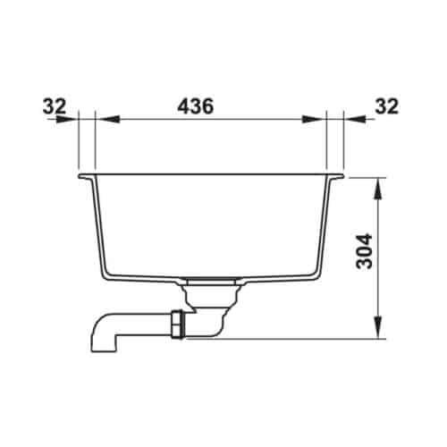 Chậu rửa bát đá Hafele HS20-GED1R60 570.30.340 7 Chậu rửa bát đá Hafele HS20-GED1R60 570.30.340