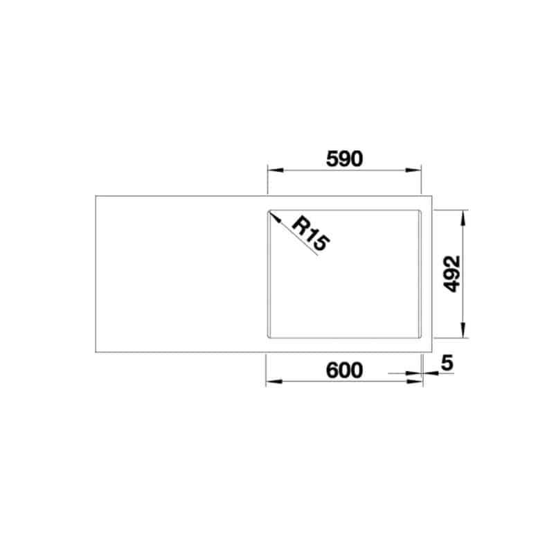 Kích thước Chậu rửa bát Hafele Blanco - Plenta 6 570.27.190 Chậu rửa bát Hafele Blanco - Plenta 6 570.27.190
