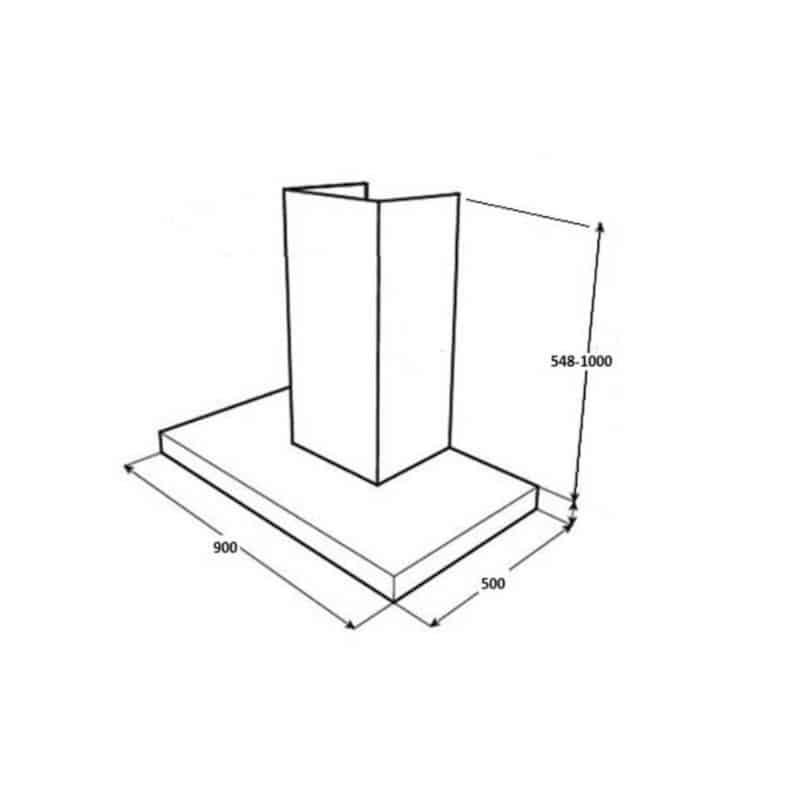 Kích thước Máy hút mùi Hafele HC-WI90C 538.80.272 Kích thước Máy hút mùi Hafele HC-WI90C 538.80.272