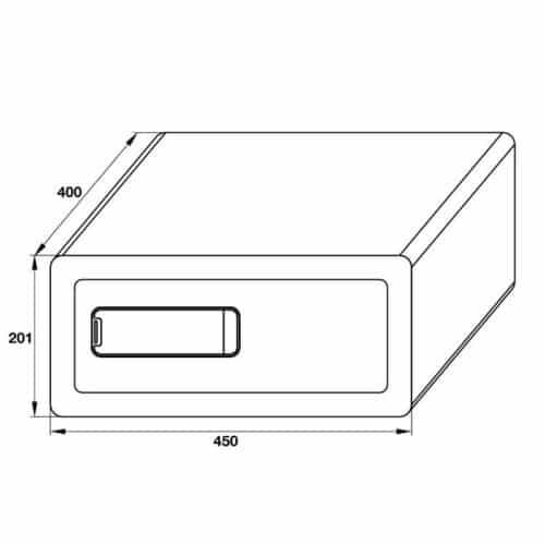 Kích thước Két sắt Hafele SB-900 836.28.390