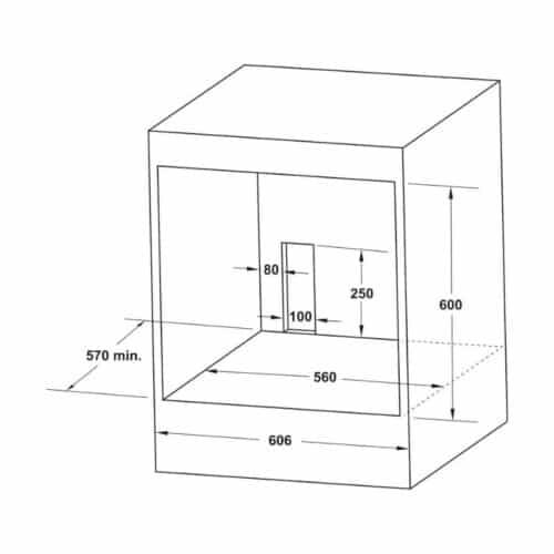 Lò nướng âm tủ Hafele HO-4K70A 538.61.451 9 Kích thước lò nướng âm tủ Hafele HO-4K70A 538.61.451