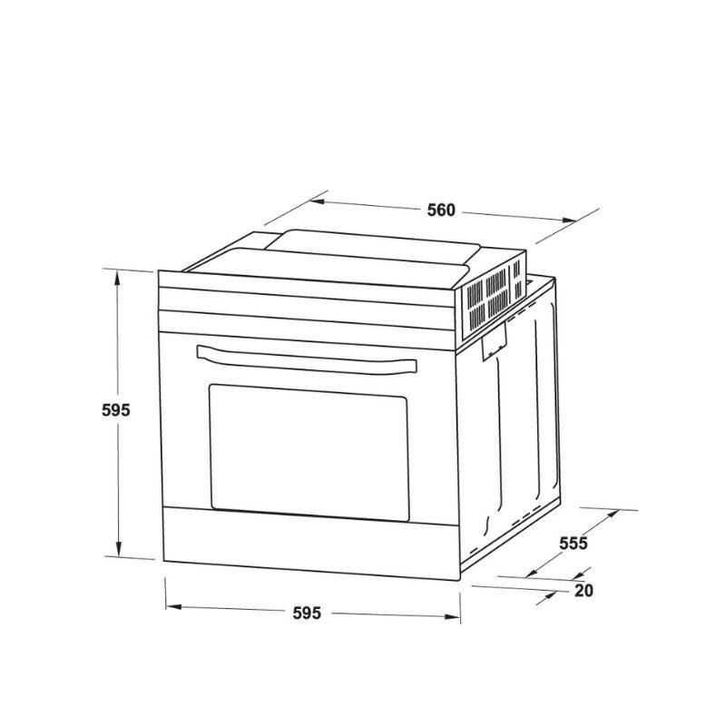 Kích thước lò nướng Hafele HO-2KT65A 538.61.441 Kích thước lò nướng Hafele HO-2KT65A 538.61.441