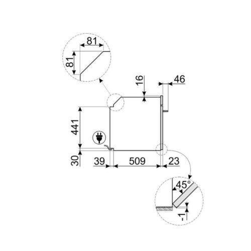 Kích thước lò nướng Hafele SF6101TVN1 536.64.841