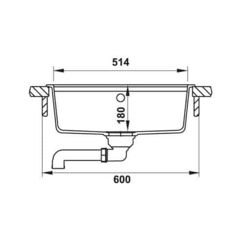 Chậu rửa bát đá Hafele HS20-GEN1S60 570.34.370 7 Chậu rửa bát đá Hafele HS20-GEN1S60 570.34.370