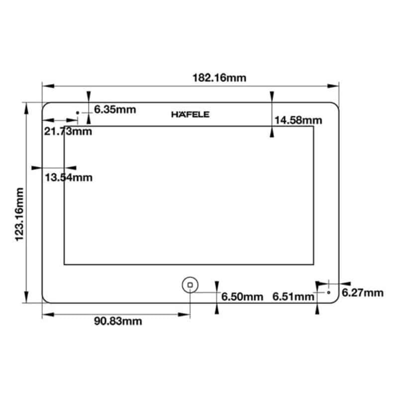 Kích thước Màn hình chuông cửa Hafele SVM-770 959.23.082 Kích thước Màn hình chuông cửa Hafele SVM-770 959.23.082