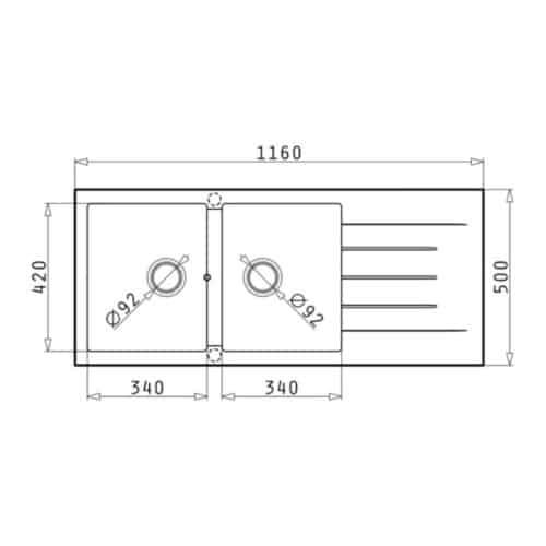 Chậu rửa bát Hafele HS GS11650 565.88.511 5 Chậu rửa chén bát Hafele HS GS11650 565.88.511