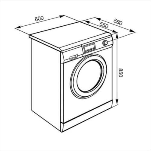 Máy giặt độc lập Hafele LSE147 536.94.557 6 Kích thước máy giặt độc lập Hafele LSE147 536.94.557
