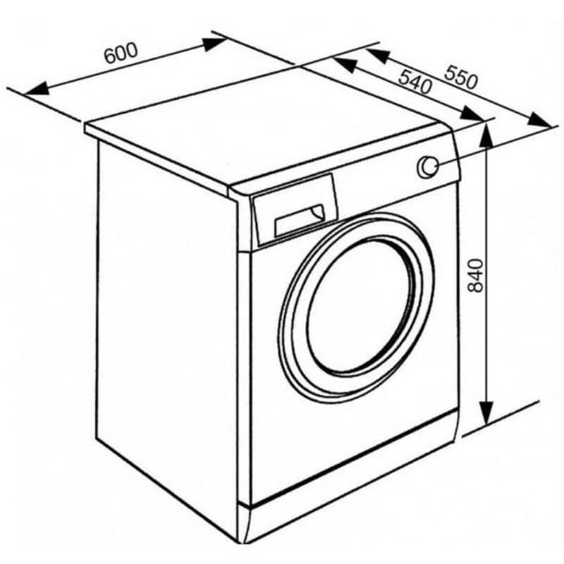 Kích thước máy giặt độc lập Hafele WHT814EIN 536.94.157 Kích thước máy giặt độc lập Hafele WHT814EIN 536.94.157